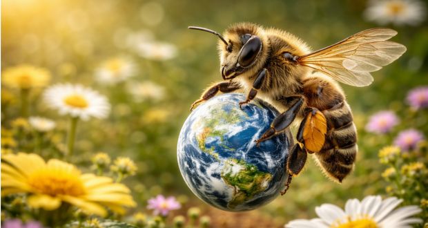 🐝 Abelhas e Sustentabilidade: Como Esses Pequenos Insetos Mantêm o Equilíbrio do Planeta 1 globo